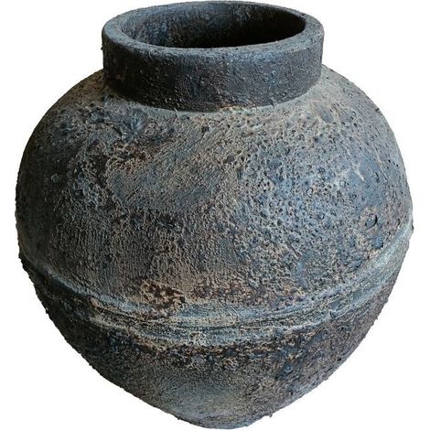 Pot décoratif en fibre de ciment Orion Copper Black - Taille S (1/5)
