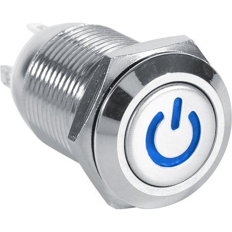 Bouton Poussoir Voiture Allumage Temporaire LED Bleue 3V Interrupteur Auto (1/3)