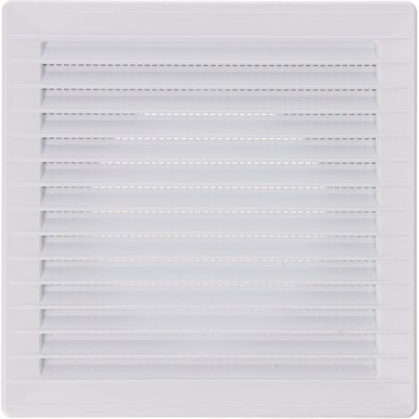 Grille Aération Carrée ø100mm Abs Blanc Ventilation Encastrée Avec Moustiquaire - Edm (1/3)