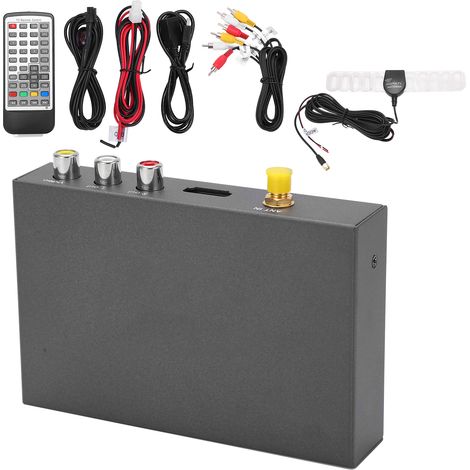 Récepteur TV Numérique Voiture H.265 DVB-T2/T 6M/7M/8M, Tuner Analogique avec Antenne et Télécommande, Accessoire Auto (1/5)