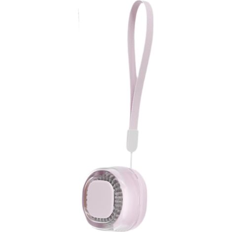 Ventilador portátil con clip para cinturón, ideal para el trabajo, la pesca, el senderismo y el hogar, color morado y rosa. (1/5)