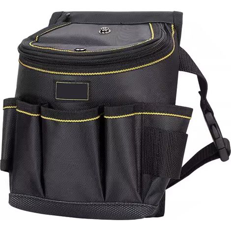 Ceinture porte-outils, sac à outils d'électricien, ceinture organisatrice d'outils avec ceinture réglable pour hommes, noire