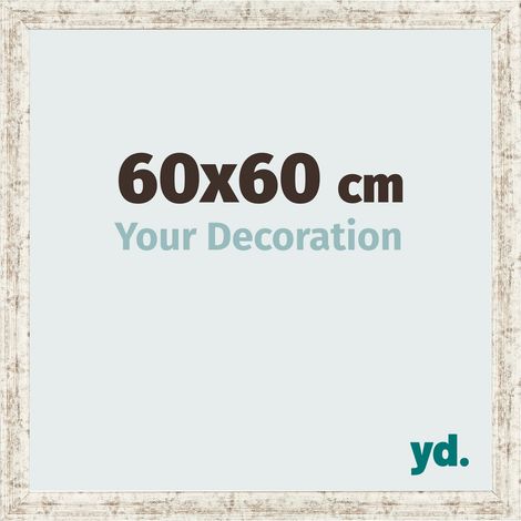 yd. - Cadre photo 60x60 - Blanc Vintage - MDF - Bologna (1/5)