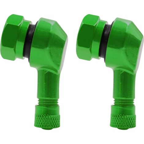 1 paire de valves de pneu de moto à 90 degrés pour pneu de moto de remplacement en aluminium sans chambre à air (1/4)
