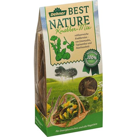Dehner Best Nature - Spuntino per roditori, 100% Naturale, per Conigli Nani, roditori, Denti di Leone, 90 g (1/2)