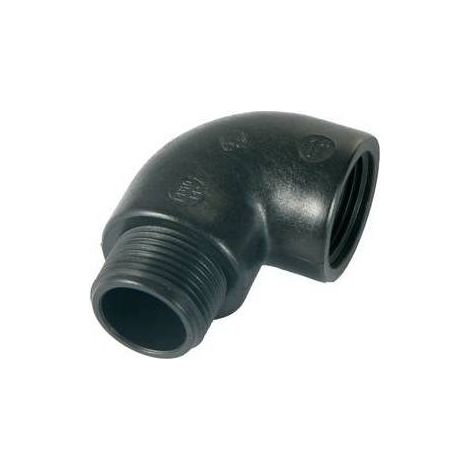 COUDE À 90° EN PP NOIR Taille : 1/2"