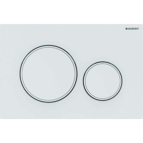 Sigma20 - Betätigungsplatte, 2 Mengenspülung, Weiß matt/Weiß 115.882.01.1