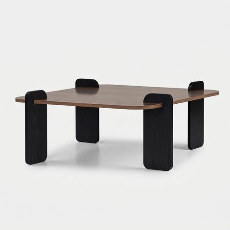 Tavolino da salotto moderno in legno 90x90 cm Marais - Nero (1/4)