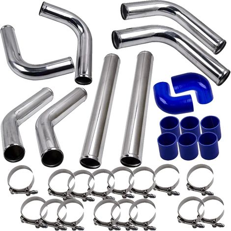 Intercooler-Rohrleitungs-Kit, 6061 Aluminium, 2,5 Zoll Durchmesser, Artikel Länge 55 cm, Artikel Breite 43 cm, Artikel Höhe 16 cm (1/5)
