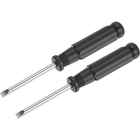 CCYKXA Mini Slotted Screwdriver, 4.0mm Flat Head with Black Handle for Small Household Appliances, 2 Pcs (1/4)