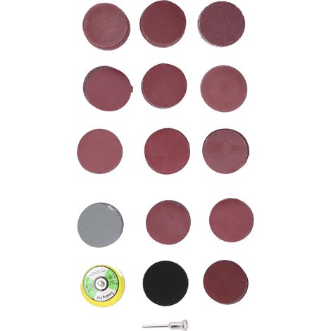 Kit de 133 disques de papier de verre pour le polissage, avec tampon abrasif rond de 5 cm (2 pouces) DM05601281 (1/5)