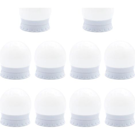 Mirror of makeup bright to LED with 10 bulbs to intensity variable and 3 modes of color, lighting of makeup adjustable, suitable for mirrors of desk and of bathroom (1/5)