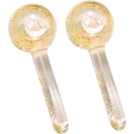 Balle de massage beauté hockey sur glace 2PCS (or pailleté)