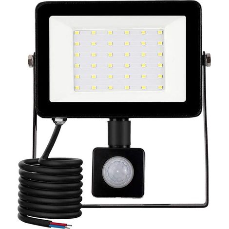 Projecteur extérieur LED,30W Lumière d'extérieure à détecteur de mouvement 6500K Spot LED Extérieur,IP66 Lampe de Sécurité,pour Jardin Chantier Terrasse Garage Pelouse fête Éclairage Extérieur LED (1/5)