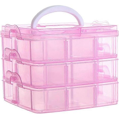 Boîte de rangement pour bijoux (bagues, perles), présentoir à bijoux, grille amovible, cadeau (1/5)