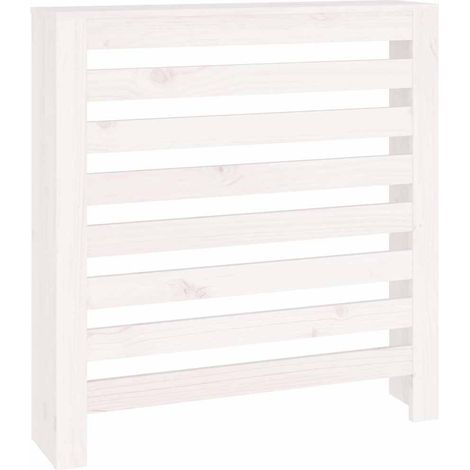 vidaXL Cubierta de radiador madera maciza de pino blanco 79,5x19x84 cm (1/2)