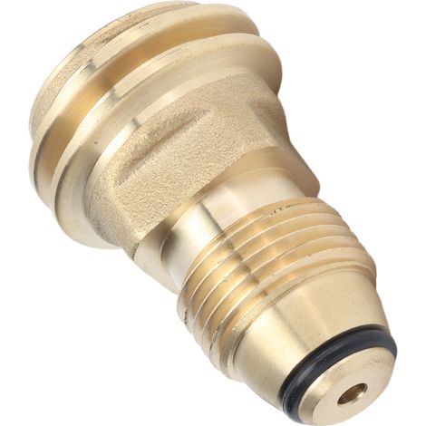 Raccord laiton bouteille gaz butane adaptateur conversion valve POL vers tuyau QCC1 Type1 laiton jaune (1/5)