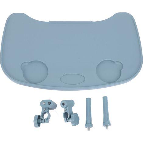 Plateau pour fauteuil roulant amovible en ABS épaissi gris universel stable portable aide repas domicile personne âgée (1/5)