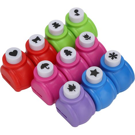 10 pièces poinçons motifs variés, kit créatif portable pour artisanat, facile à utiliser et multifonctionnel (1/5)