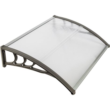 100 x 80 Application ménagère Couverture de pluie pour portes et fenêtres Auvent de gouttière Support blanc et gris