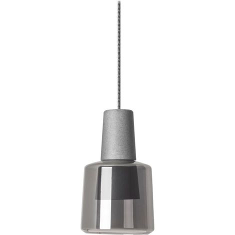 Leds-C4 Khoi - Suspension à 1 ampoule DEL, gris ciment (1/4)