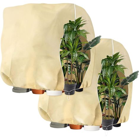 2 PCS Voile Hivernage Plante, Housses de Protection d’Hivernage 250 x 360 cm, 80g/㎡ Sac de Couverture Respirante Réutilisable avec Fermeture éclair et Cordon de Serrage (1/5)