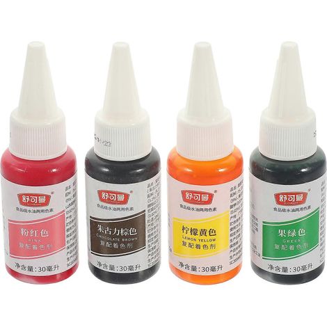 Kit de coloration alimentaire pour œufs (4 flacons) - Colorant alimentaire liquide pour la pâtisserie-3x9.7cm