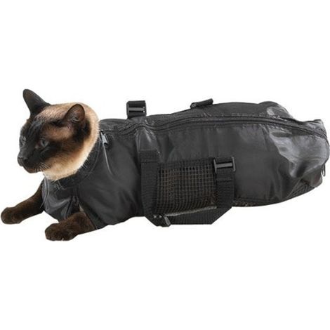 Sac de toilettage pour Chat,éGlable Sac en Maille De Douche pour Chat,Anti-rayures Respirant Pour Chat Mordre RéSisté Pendant L’Examen par Voie Intraveineuse De Baignade Manucure (1/5)