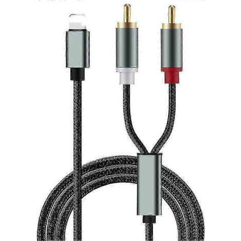 Câble adaptateur audio pour iOS - se connecte aux haut-parleurs et amplificateurs RCA Lotus (1/5)