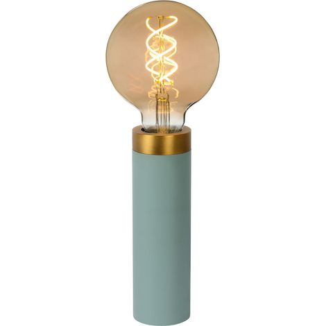 Lampe de table Lucide Selin turquoise laiton E27 40W (1/4)