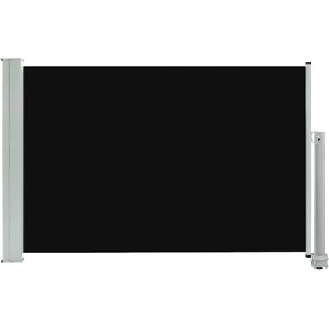 Auvent Marquise latéral rétractable de patio, Store Banne pour Jardin Balcon Terrasse, 60x300 cm Noir OIB8945E (1/5)