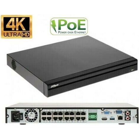 Dahua NVR 16 Canali 8MP 8POE - NVR4216-16P-4KS3 (4K) S