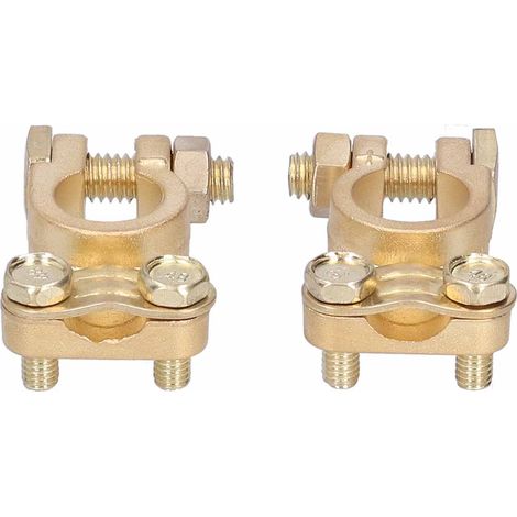 Borne de Batterie, 2 Pièces, Pinces Universelles pour Piles 6V/12V, Connecteurs Positif/Négatif, voiture, van, camping-car, utilitaire (1/5)