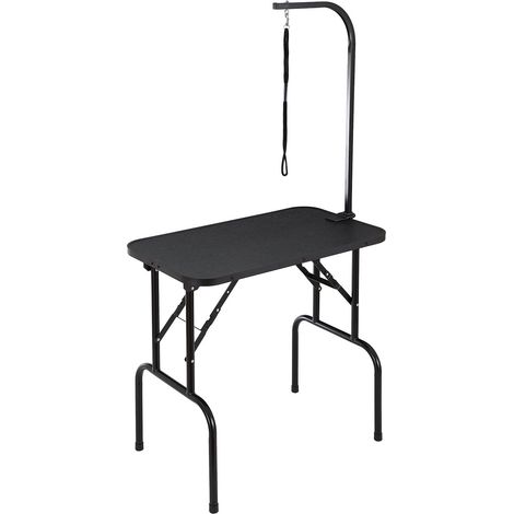 Table de toilettage pliable 80,8 x 46 cm, charge 99,8 kg, pour soins et coupe des chiens petite et moyenne taille (1/5)