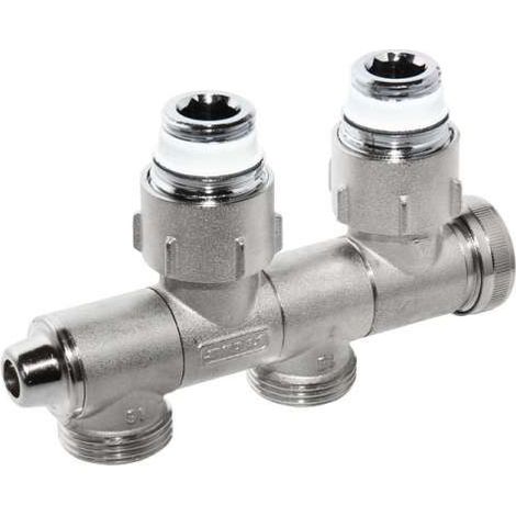 Simplex VARICON U1 Hahnblock Eck/Durchgang verdrehbar entleerbar mit Eurokonus 3/4 AG F10026