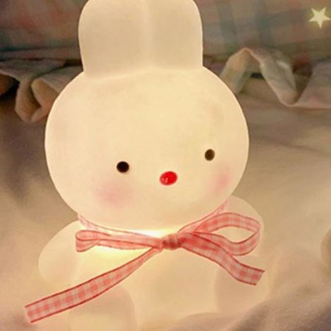 Veilleuse Lapin - Veilleuse Enfant PVC Alimentaire - Lumière Douce Sans Scintillement - Pour Chambre Bébé ou Enfant - Lot de 4 (1/5)