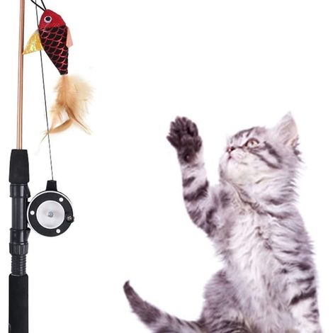 Interaktiv katt leksak, interaktiv fiske leksak för katter, KLB (1/4)