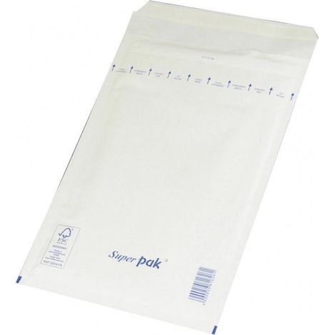 Sobres autoadhesivos de plástico de burbujas, blancos, 5 unidades.