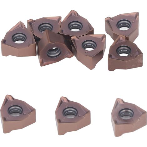10 Plaquettes Carbure Tournage Revêtues, Outils CNC Bois, Fraises WNMU080608EN-GH, Lot DIY (1/5)