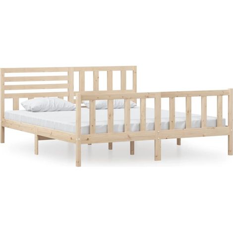 Maison Exclusive - Giroletto 180x200 cm Super King in Legno Massello