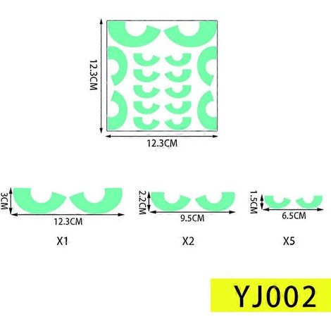 Kit de 2 pegatinas de Halloween que brillan en la oscuridad, adhesivos fluorescentes luminosos para ventanas, ideales para fiestas de Halloween y decoración de paredes del hogar. (1/4)