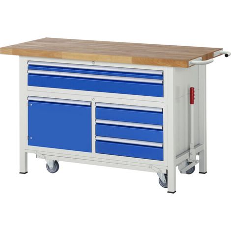 Etabli brut avec châssis abaissable Rau modèle 8922 L 1500 x P 700 x H 920mm