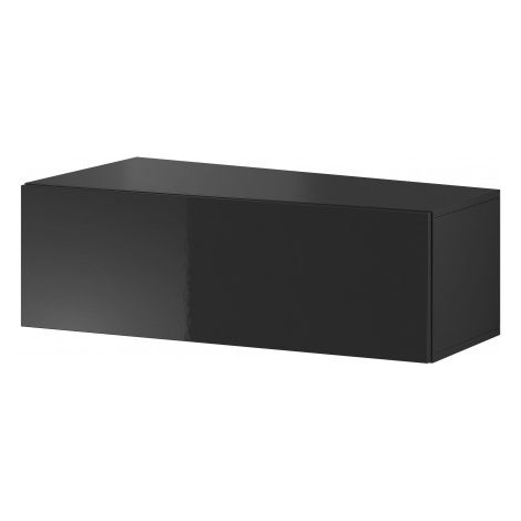 Mueble de TV Cama FURNITURE Vigo Slant 90 - Negro brillante (1/2)