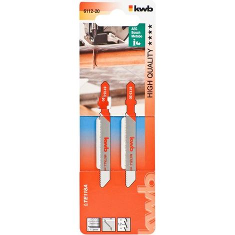 KWB blis. 2h calar corte medio metal 76mm t 49611220 , Blister 2 Hojas De Calar Corte Medio Metal 76Mm En T de la marca Einhell.