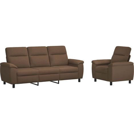 Set di divani 2 pcs Marrone Tessuto vidaXL (1/5)