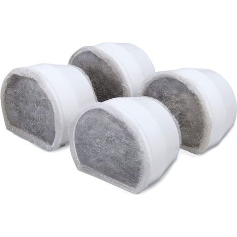 Filtre au Charbon de Rechange pour Fontaine à eau pour animaux Drinkwell en Céramique Avalon et Pagoda, 7,5 – 3,7 – 1,8 Litres, Bord de ruisseau /de mer, matériel naturel et sûr, Pack de 4 (1/5)