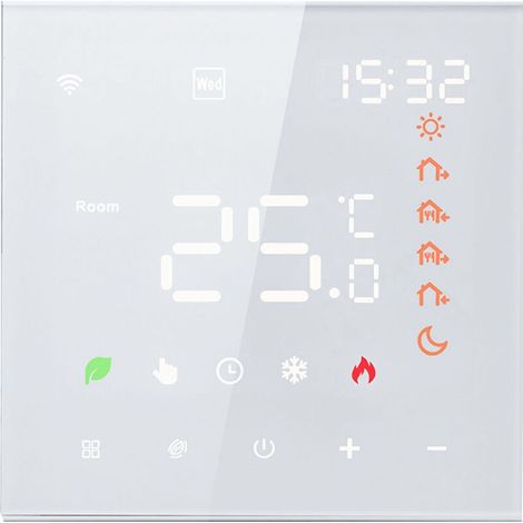 Thermostat WiFi intelligent Tuya 16A, contrôleur de température de chauffage par le sol, commande vocale, écran tactile LCD programmable numérique, compatible avec Amazon Home (1/5)