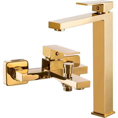 Mitigeur Bain Mural et Lavabo Haut Granitan Ister Or 1pc. (1/4)