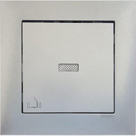 Interruptor pulsador luminoso 250V Alum