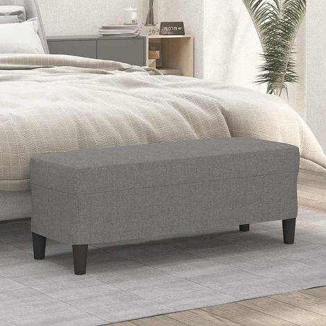 vidaXL Banc Gris foncé 100x35x41 cm Tissu (1/5)
